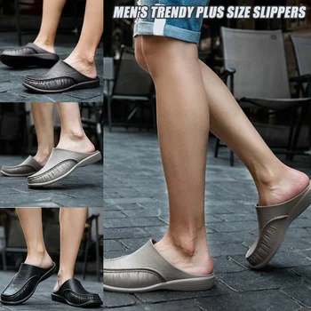 

Men Comfy Backless Slippers Casual Sandals Breathable Anti-slip for Summer Outdoor J9