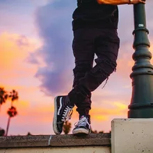 Весенние эластичные уличные мужские повседневные штаны с дырками и котом, мужские обтягивающие штаны, популярный бренд