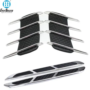 

Universal Car Hood Side Flow Vent Fender Air Net Door 3D Car Sticker DIY Simulation Shark Gills Outlet Car Styling