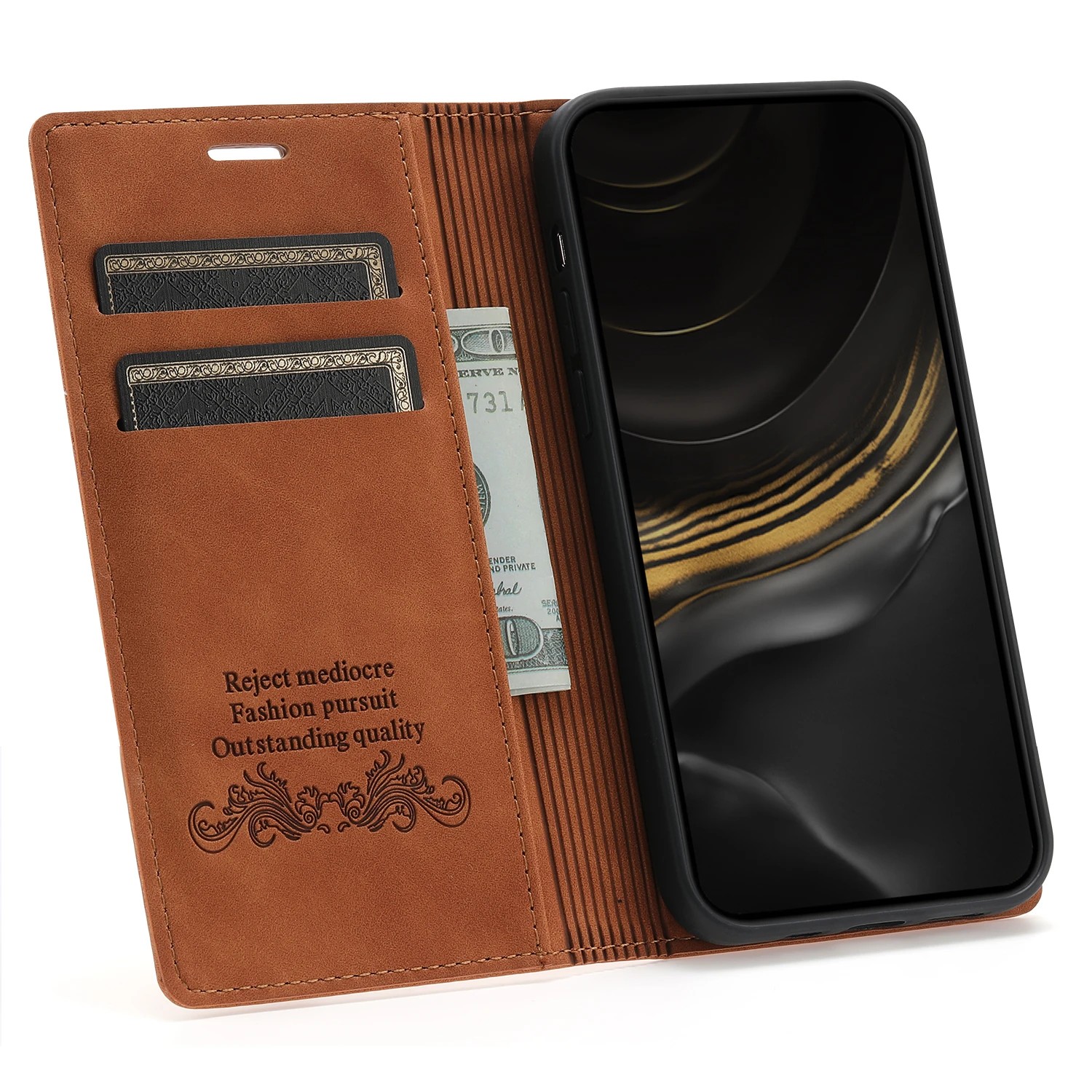 Ledertasche für Samsung A14 A34 A54 A24 A13 A23 A33 A53 A73 A15 A05S Galaxy A32 A52 A22 A42 A12 A72 A04S A03S Flip Wallet Cover – Detail 9