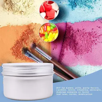 

120ml Balm Threaded Aluminum Box Hair Wax Car Wax Ointment New Storage Container Aluminum Air Organizer Freshener Tea Makeu C8S8