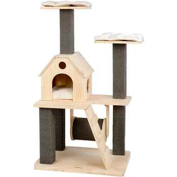 

Imported Finnish Pine Solid Wood Cat Climbing Frame Cat Litter Cat Tree Fitness Frame Silent Bearing Runner Claw Grinder SF