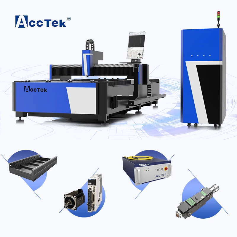 Станок для лазерной резки металлических волокон AKJ1530F Cnc с высокой скоростью