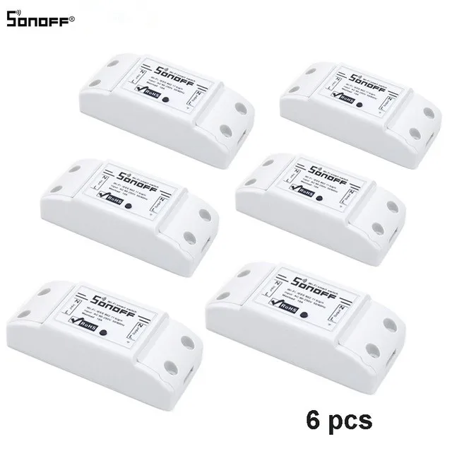 6pcs 1/2/3/4/5/6/8/10 шт. SONOFF Basic Смарт Беспроводной Wi-Fi пульт дистанционного управления Переключатель Управление Модуль Автоматизации "сделай сам" умный дом модуль 10A/2200W - Комплект: 6pcs