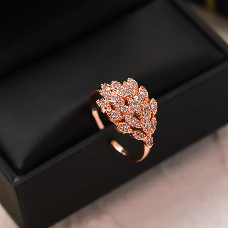 New Fashion Korean Peacock Micro Full Cz Luxury Wedding Rings For Women Party Club Engagement Personalized Love Rings Jewelry