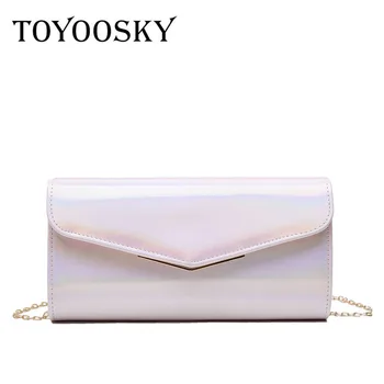 

TOYOOSKY Laser Square Crossbody Bag 2020 Spring Fashion New High Quality PU Leather Women's Designer Handbag Chain Shoulder Bag