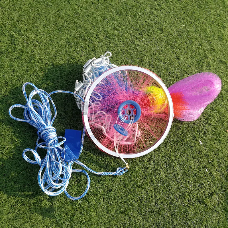 

Customizable-American-Style Color Silk Seine Aluminum Wheels Color Silk Seine Net Spin Net Casting Easy to Net Casting