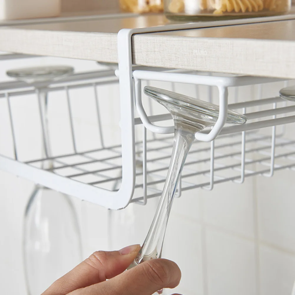 Display Bottle Space Saving Hanger Carbon Steel Wine Glass Holder Stemware Rack DIY Free Punch Professional Home Organizer Bar