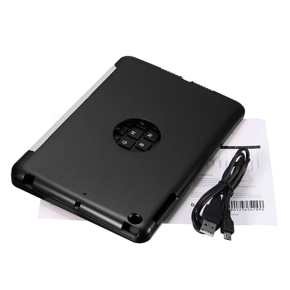 Чехол для ipad mini 1 2 3, 7,9 дюймов, чехол с Bluetooth клавиатурой, полный корпус, умный ПК, чехол для ipad mini 2, чехол с откидной крышкой - Цвет: Черный