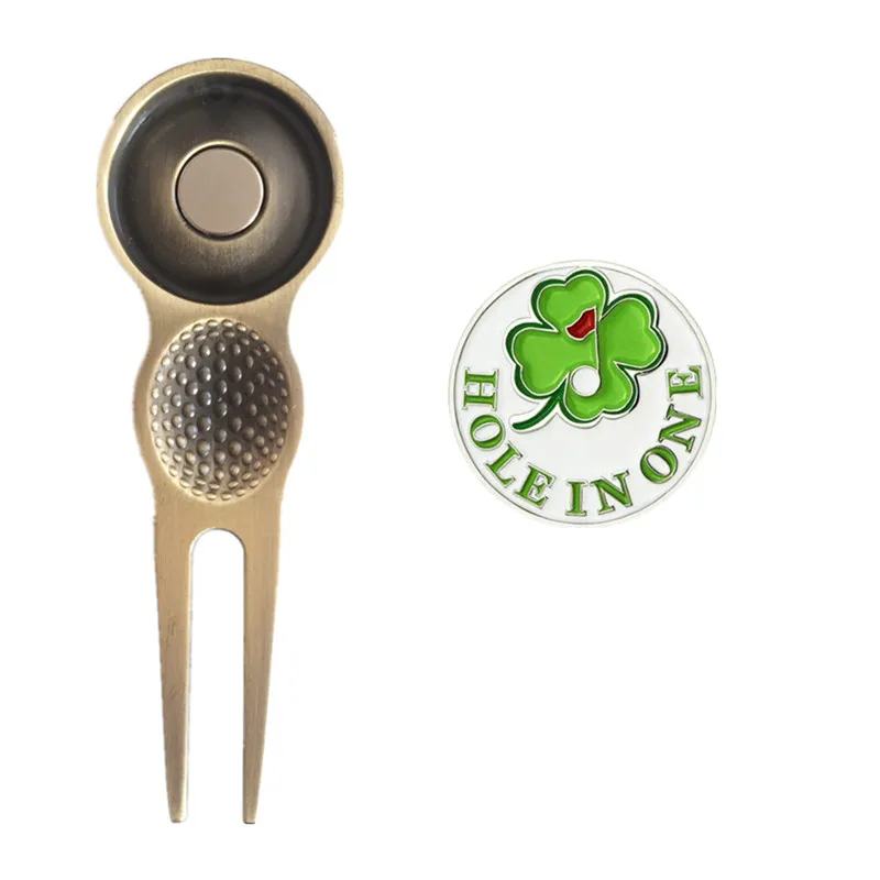 Finger Ten Golf Divot инструмент для ремонта магнитного металла с шариковым маркером выдвижные аксессуары инструменты для обучения оптом