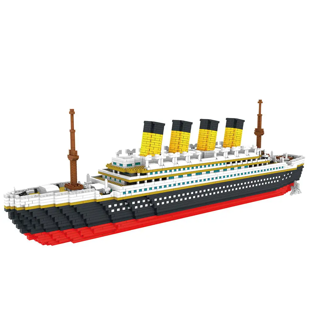 3800PCS 3800 шт БЛОКИ титановая модель круизного корабля лодка Модель для сборки Сделай Сам строительные блоки классические кирпичные игрушки Рождественский подарок для детей - Цвет: 3800PCS