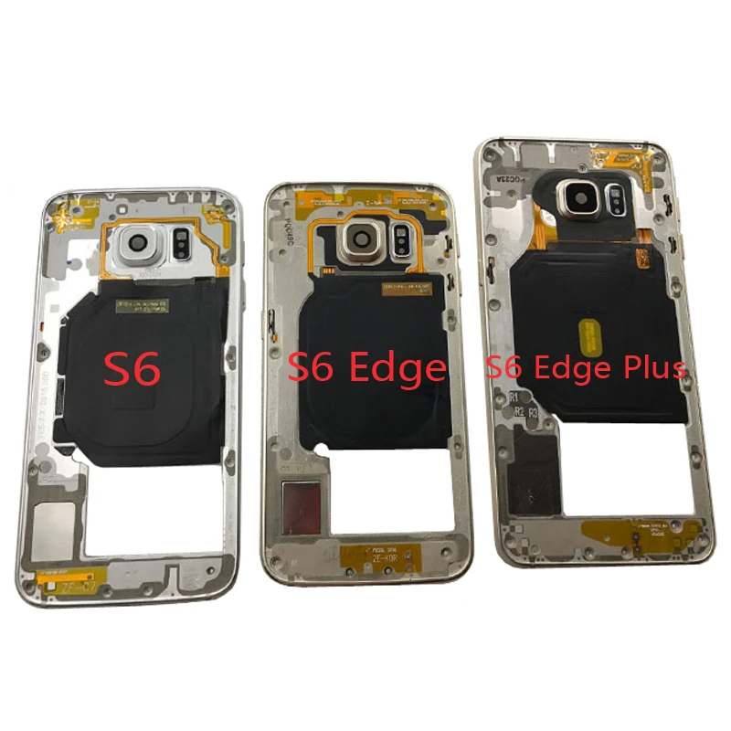 Metalowa rama do Samsung Galaxy S6 Edge Plus G920 G925 G928 oryginalny  telefon nowa obudowa nadwozie/podwozie z obiektywem aparatu środkowa  ramka|Mobile Phone Housings & Frames| - AliExpress
