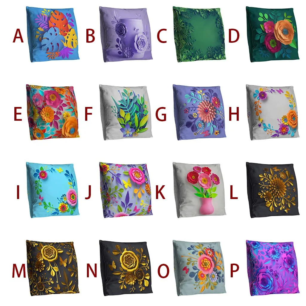 Ouneed Cushion Cover Art watercolor flowers prints Pillow Case Polyester Sofa Home Decors animeative cojines almofadas drop ship
