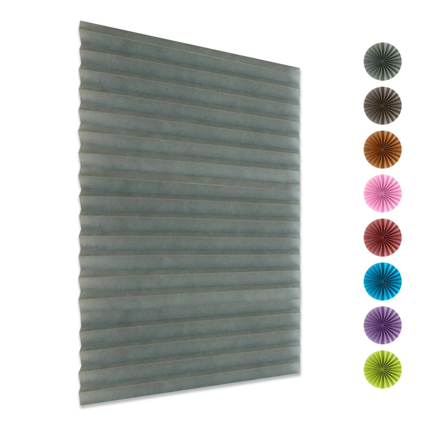 Versatile Light Filtering Pleated Paper Shades with Clips
