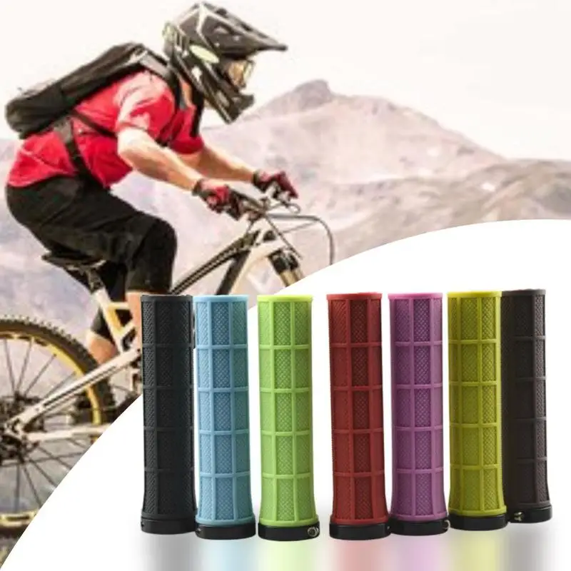 1 пара велосипедных рулей Нескользящие резиновые MTB горный велосипед ручка бар односторонний замок сцепление велосипедные аксессуары