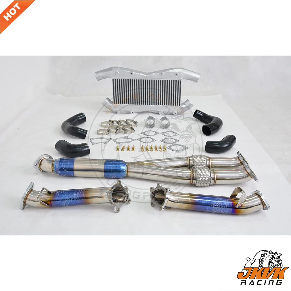 JKVK RACING GT R R35 Y Pipe 09 12 Tianium 16 без косточек кулер с передним креплением