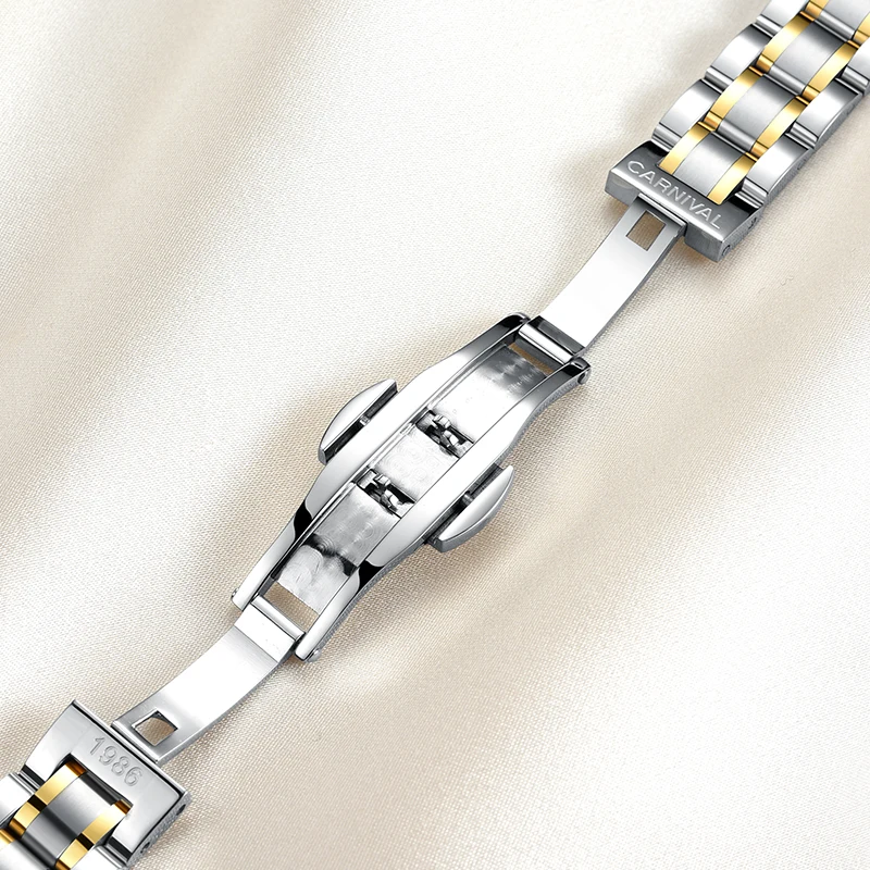 CARNIVAL Brand Women Fashion Wrist Watches Ladies Luxury Casual Calendar Business Quartz Wristwatch Waterproof 2023 Montre Femme