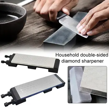 

Double-Side Sharpener Diamond Whetstone Knife Sharpening Stone Kitchen Grit Chef Knife Grinding Tool 400/1000 Grit