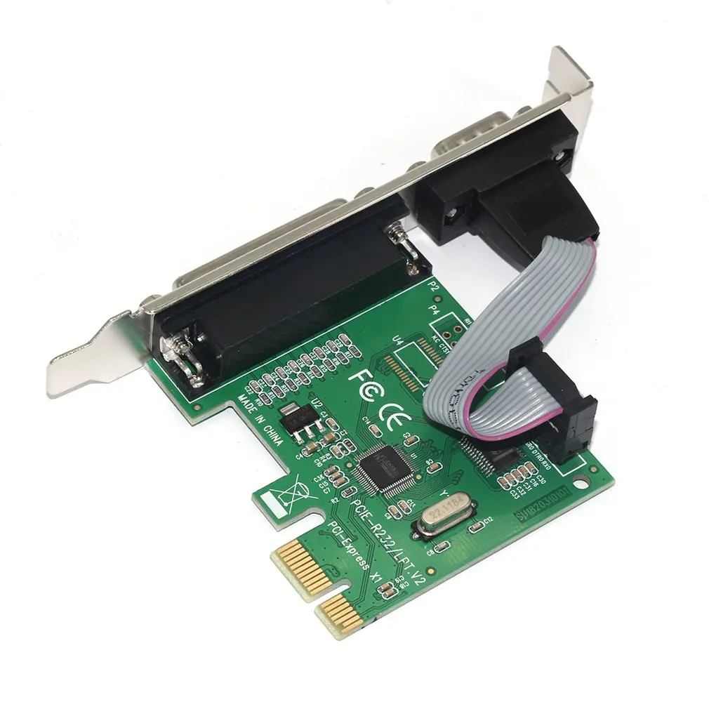 Многоцелевой Pci-E трансферный принтер карта налогового контроля Lpt/Rs2321 строка 1 параллельный порт Параллельный порт комбинированная карта