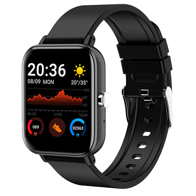 New Smart Watch Men 1.69 Inch Full Touch Screen Bluetooth Call Heart Rate Monitor Ladies Smart Watch for Android iPhone+Box