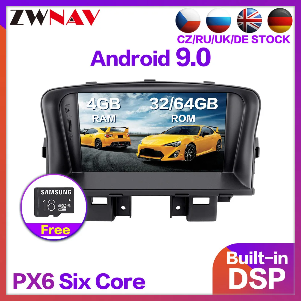 64 Android 9,0 Автомобильный gps dvd мультимедийный плеер для Chevrolet Cruze 2008 2009 2010 2011 Bluetooth Wifi Аудио Радио Стерео головное устройство