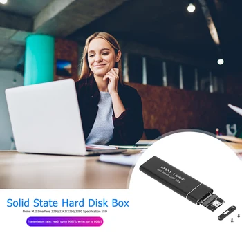 

GEN2 M Key Solid State Disk M.2 NVME PCIe to USB3.1 Mobile Type-C SSD Enclosure for Office Caring Computer Supplies