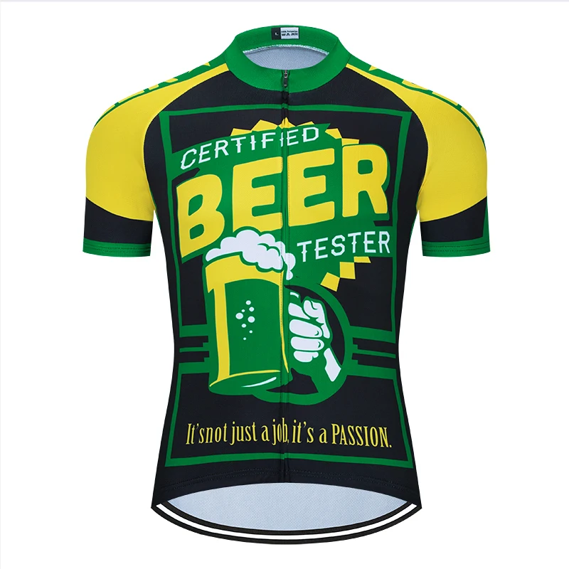 thumbnail image 1 of Camisetas de ciclismo para hombre Moxilyn, mono de ciclismo, ropa de ciclismo para bicicleta de montaña, transpirable, absorbente del sudor, de secado rápido, me encanta la cerveza, 1 of 5