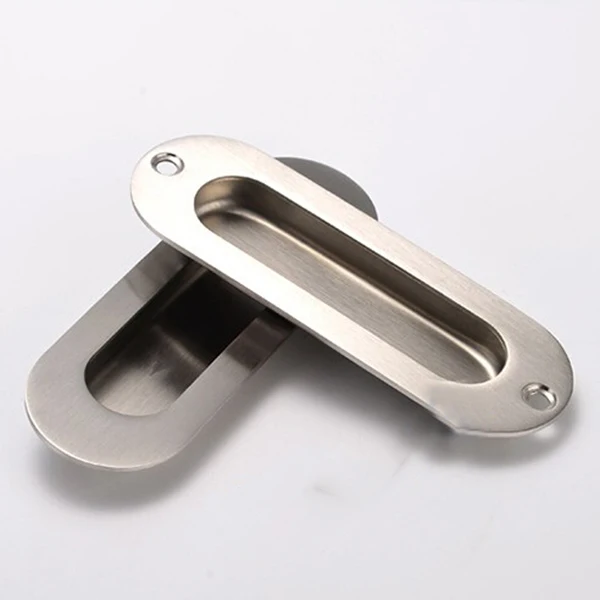 1pcs Rectangular Face Fix Flush Recessed Sliding Door Pull Handle Stainless Steel