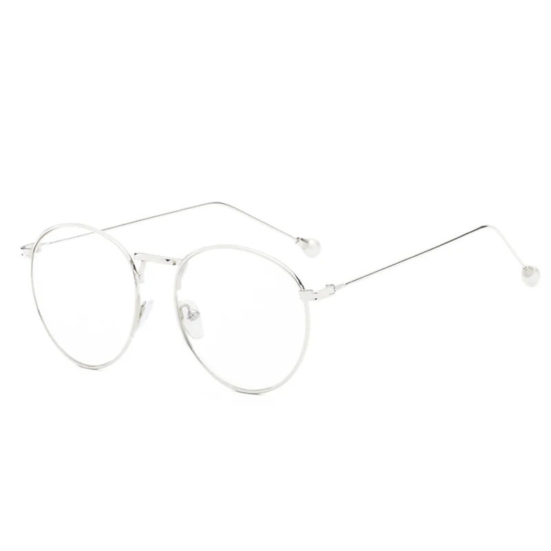 Silver Myopia 1.5 Seemfly модные новые перламутровые готовые очки для близоруких женщин круглая металлическая оправа очки для близоруких очков-1,0-1,5-2,0 до-6,0 - Цвет оправы: Silver Myopia 1.5