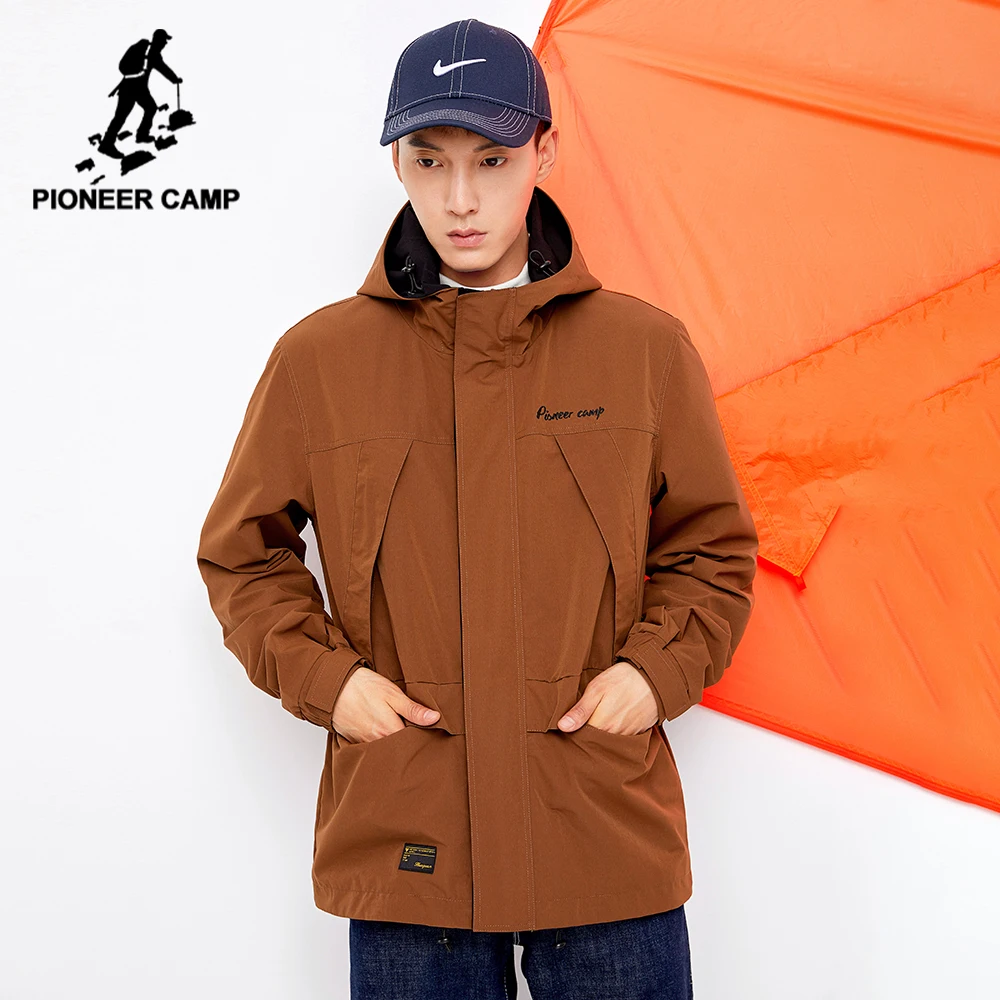 

Pioneer Camp Bomber Jacket Men 2020 Spring Autumn Hooded Causal Windbreaker Jacket Slim Fit Pilot Coat AJK031012
