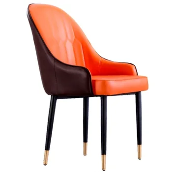 

Nordic Luxury Dining Chair Household Modern Simple Dining Room Stool Back Chair Hotel Restaurant Coffee Shop Metal Chair