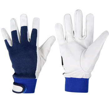 

1 Pair Gardening Cut Proof Slim Fit Artificial Sheepskin Safety Gift Labor Protective Work Gloves Wear Resistant Household Tasks