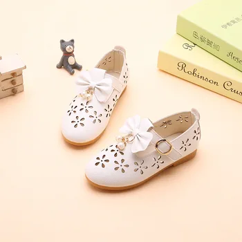 

1 2 3 4 5 6 7 8 9 10 11 12 Years Flower Little Girls Summer Hollow Sandals Shoes For Girls School Princess Party Leather Shoes
