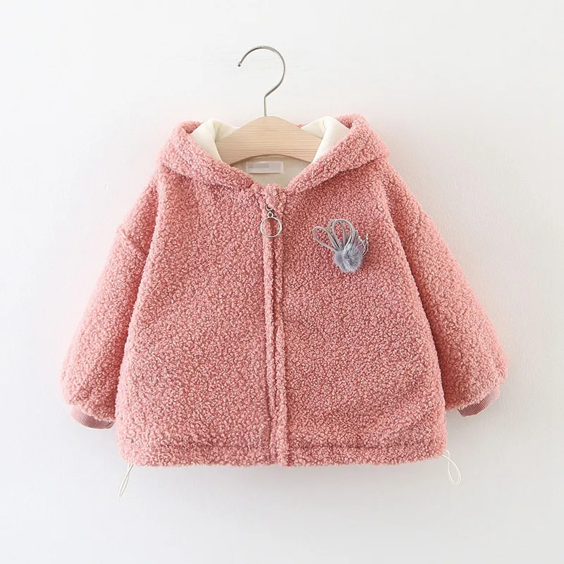 Winter Girls Boys Kids Thicken Coat Cardigan Warm Children Baby Infants Hooded Velvet Fleece Thicken Jacket Outwear WT948