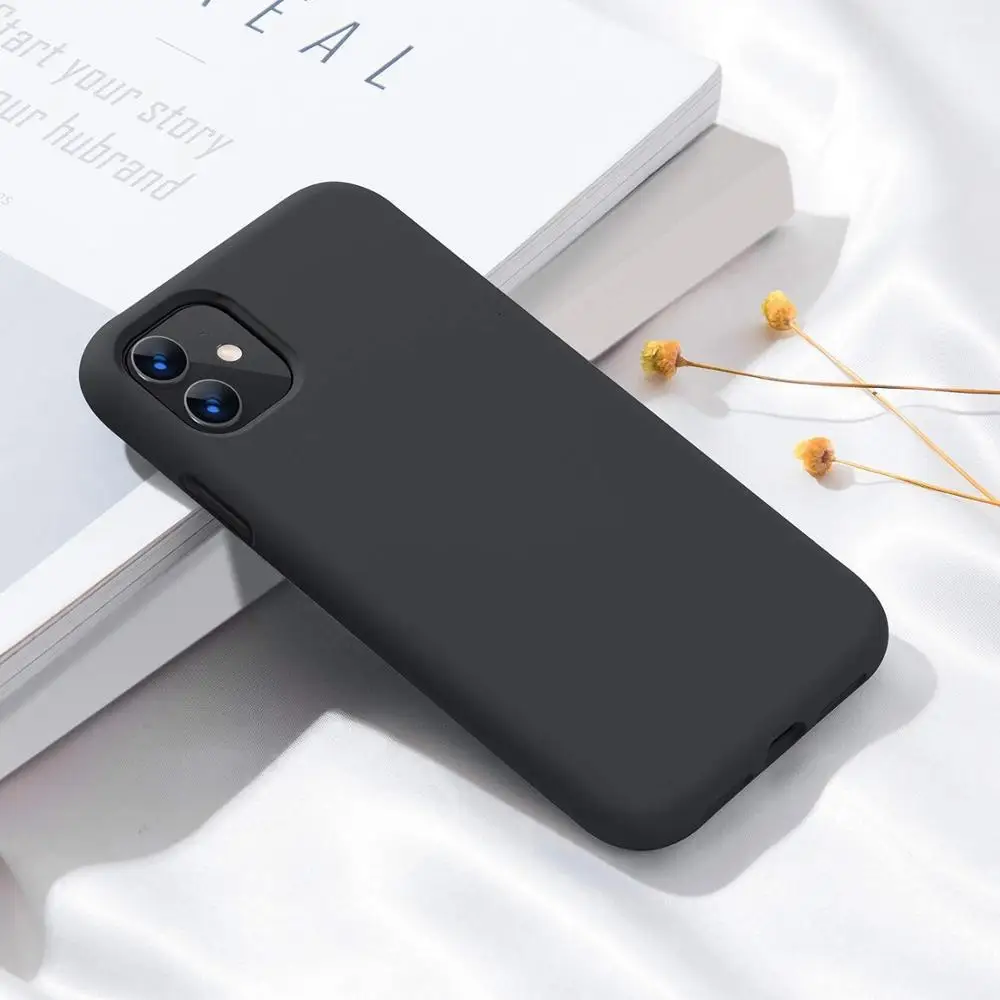 1000 шт. жидкие силиконовые чехлы для Apple iPhone 11 Pro XS Max XR X 8 Plus 7 6 6S Мягкий тонкий чехол для телефона карамельный цвет задняя крышка