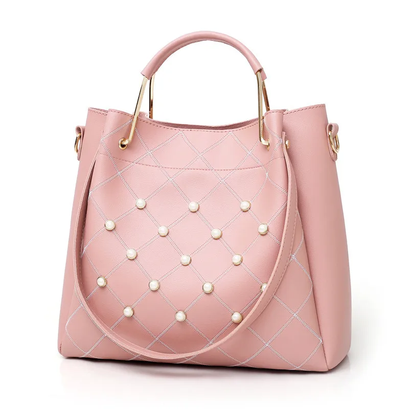 

Simple Versatile Lettered Bag New Style Fashion Korean-style Versatile Shoulder Bag Small Shoulder Rivet Handbag Three-piece Set