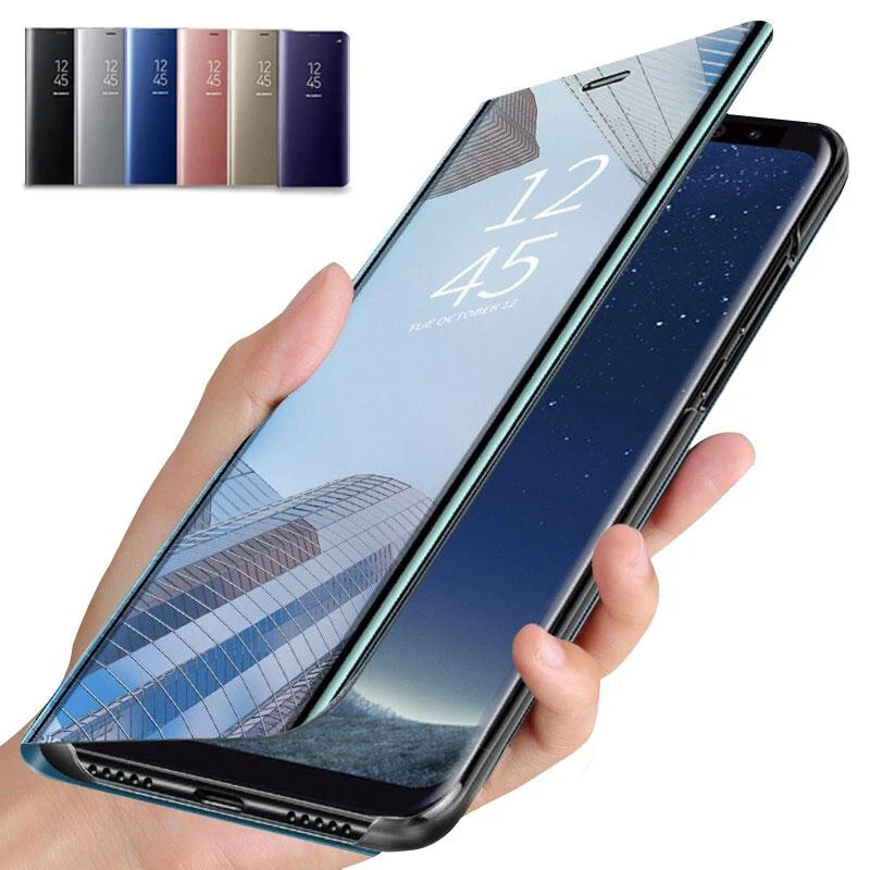 

HD Smart View Mirror Flip Leather Magnetic Phone Case For iPhone 12 11 Pro XS XR X 7 8 Plus 6 6S SE 2020