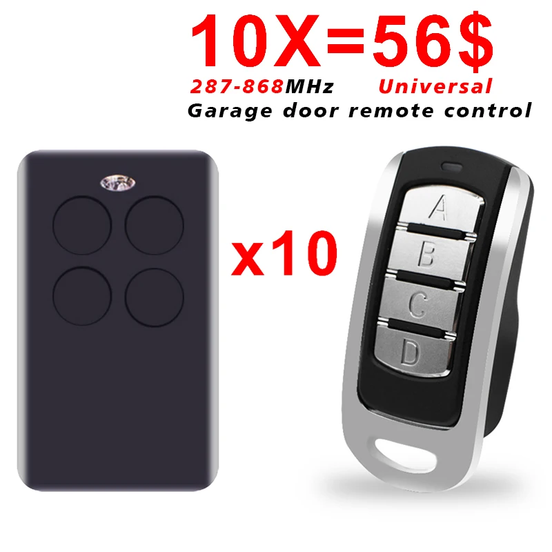 10pcs Auto Scan 433.92mhz Remote Control 287-900MHz Duplicator Garage Command Gate Door Remote Controller Rolling Code