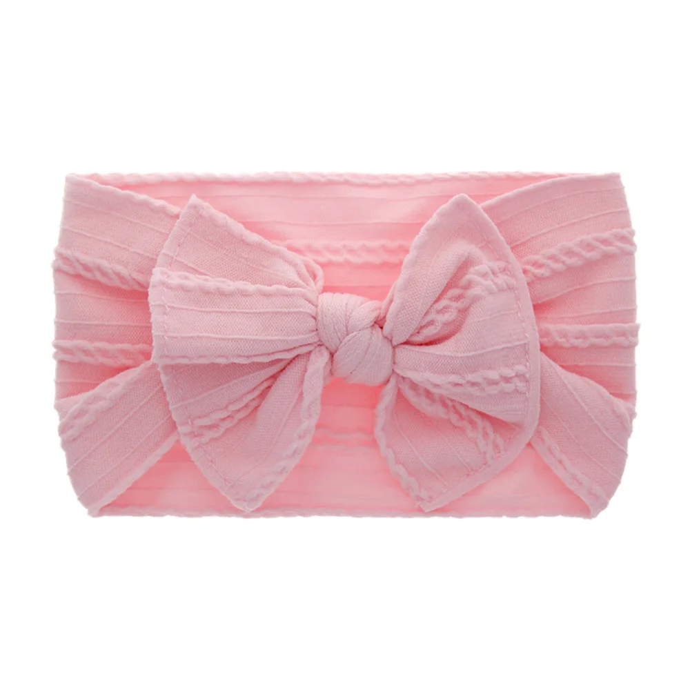 8 Styles Newborn Baby Nylon Headband Cute Kids Solid Stretch Knotted Turban Toddler Bowknot Hair Accessories Children Head Wrap - Цвет: Красный