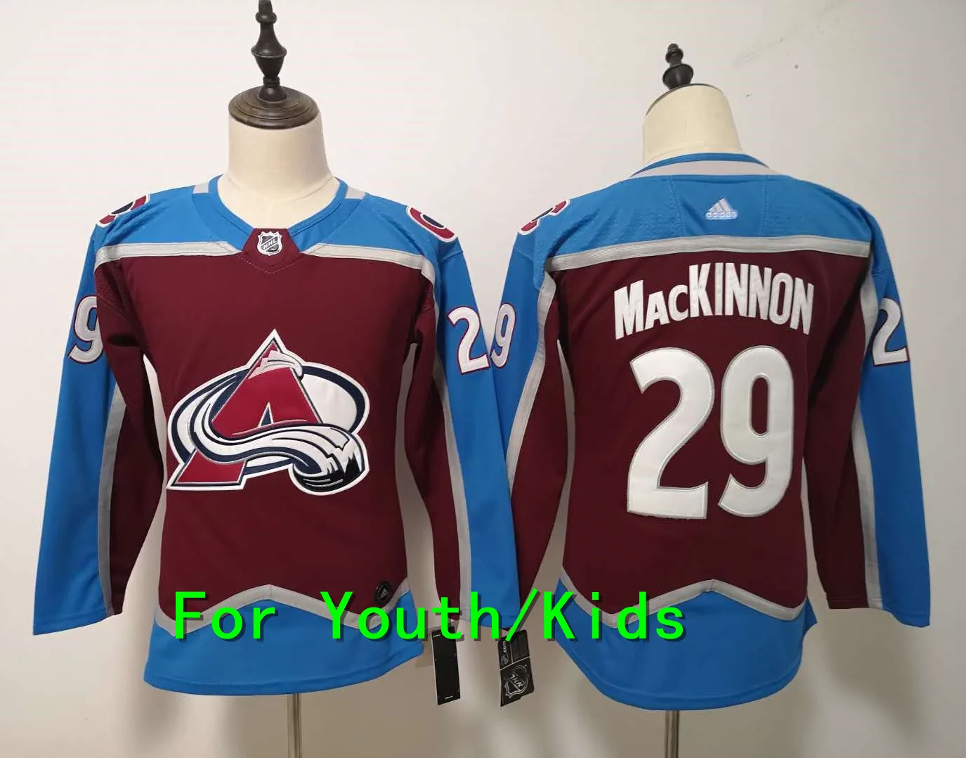 Молодежная вышивка сшитая Colorado#92 Gabriel Landeskog 96 Микко Рантанен 29 Натан Маккиннон Дети Джерси - Цвет: 3
