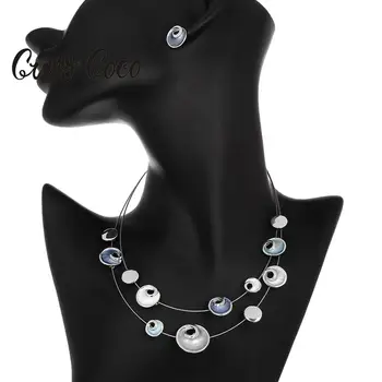 

Cring Coco 2020 New Design Girls Gold Color Geometric Choker Necklaces for Woman Trendy Zinc Alloy Multilayer Necklace Pendant