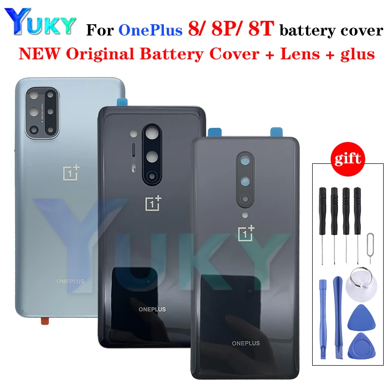 Оригинальное стекло для OnePlus 8 8T задняя крышка батарейного отсека заднее Oneplus