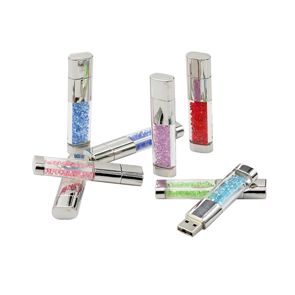 Модный хрустальный USB флеш накопитель 128G 8 ГБ 16 32 64 256 флешка ювелирные изделия