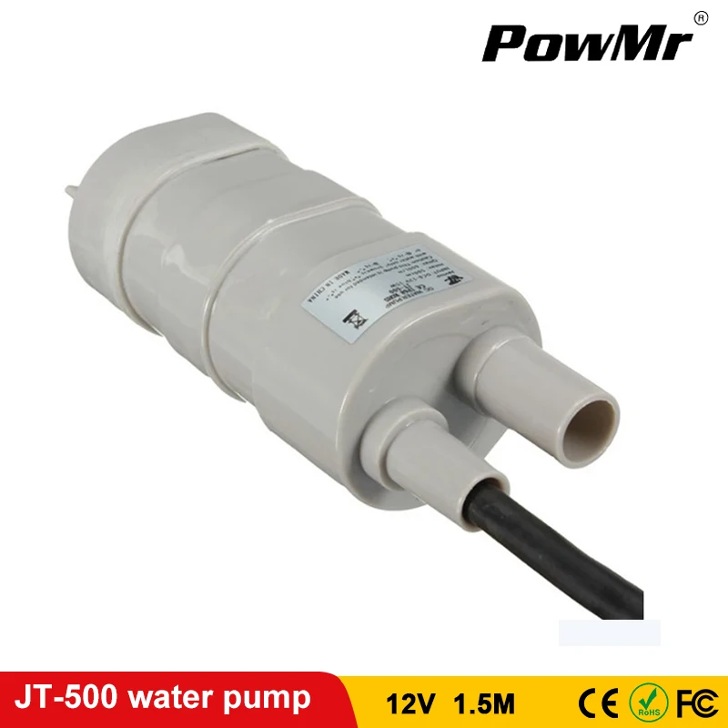 

Powmr Micro Submersible Motor Water Pump 12 Volt 1.2A 5M 14L/Min 600L/H For Solar Aquarium JT-500  Drop Shipping