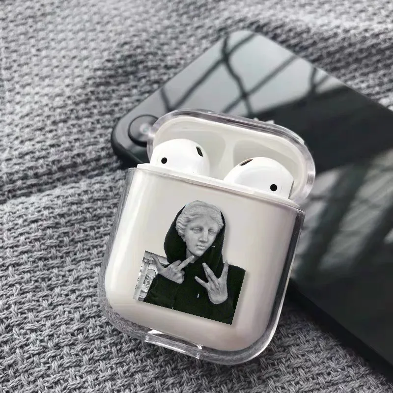 Чехол для наушников Ван Гог Мона Лиза для Apple iPhone, зарядная коробка для AirPods Pro, жесткий прозрачный защитный чехол, аксессуары - Цвет: 11