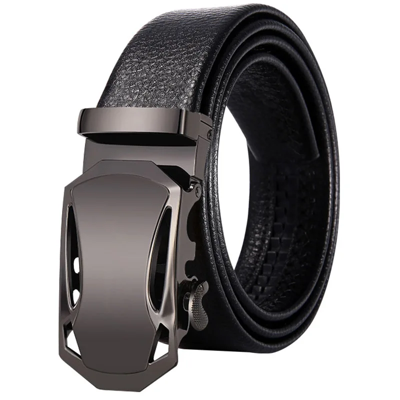 New Men Belt Male Designer Automatic Buckle Cowhide Leather men belt 110cm-130cm Luxury belts for men Ceinture Homme 8001