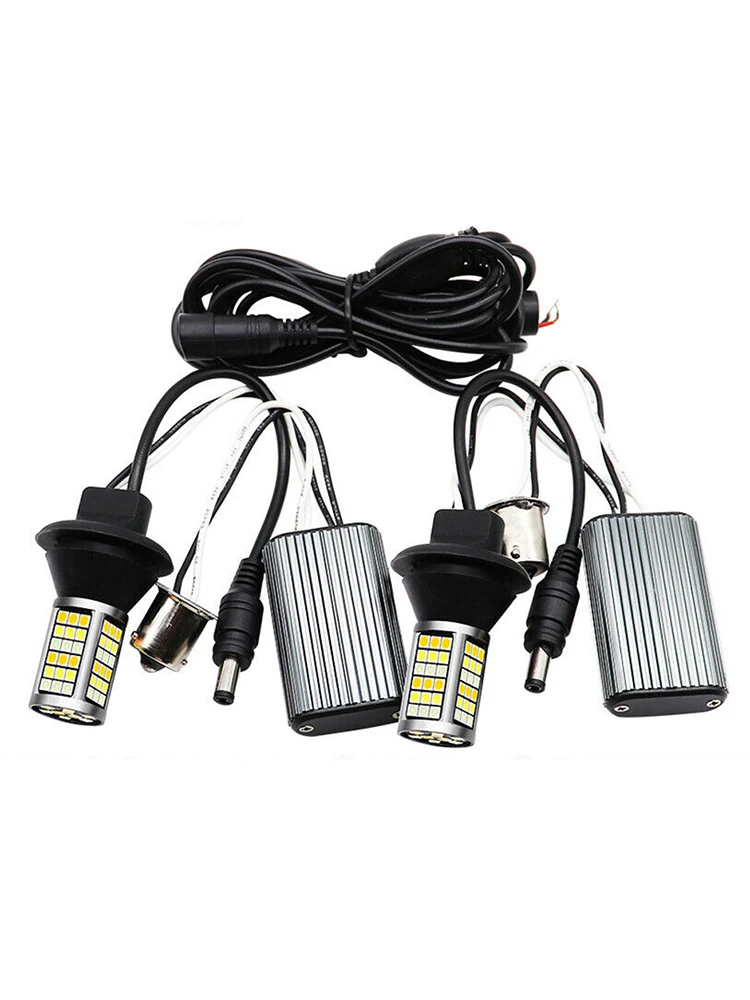 Высокое качество 1156 BAU15S светодиодный светильник CANBUS 54 Вт 81SMD Белый Синий DRL Янтарный указатель поворота