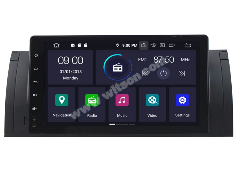 Perfect 9" Android 9.0 Pie OS Car Multimedia GPS Radio for BMW E39 1995-2003 BMW E39 M5 1999-2003 BMW X5 E53 2000-2007 BMW E38 1994-2001 2