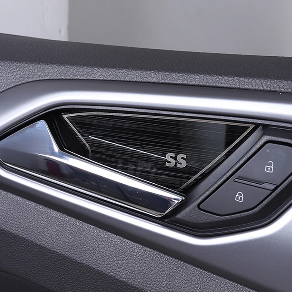 Для Volkswagen T-CROSS автостайлинг, внутренний Дверной Чаша митенки обрезная рамка аксессуары для интерьера