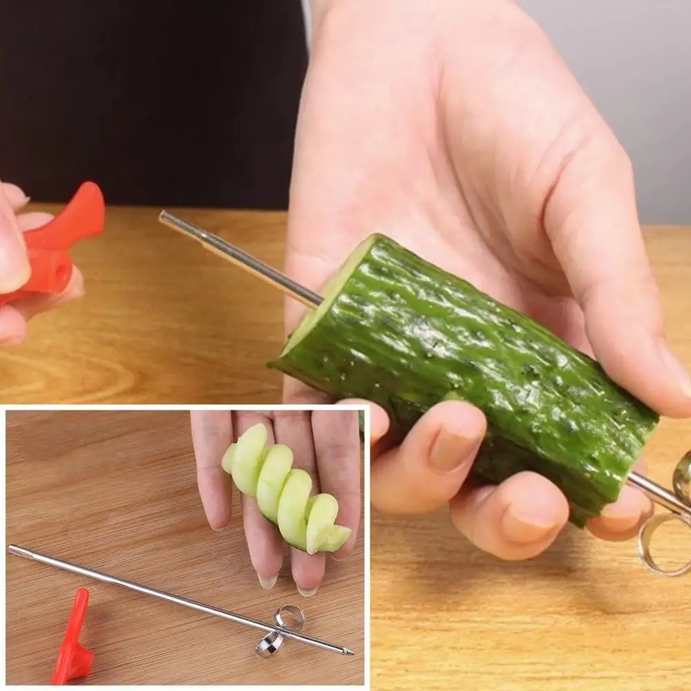 Спиральный нож для овощей салат из картофеля моркови огурца легкий спиральный